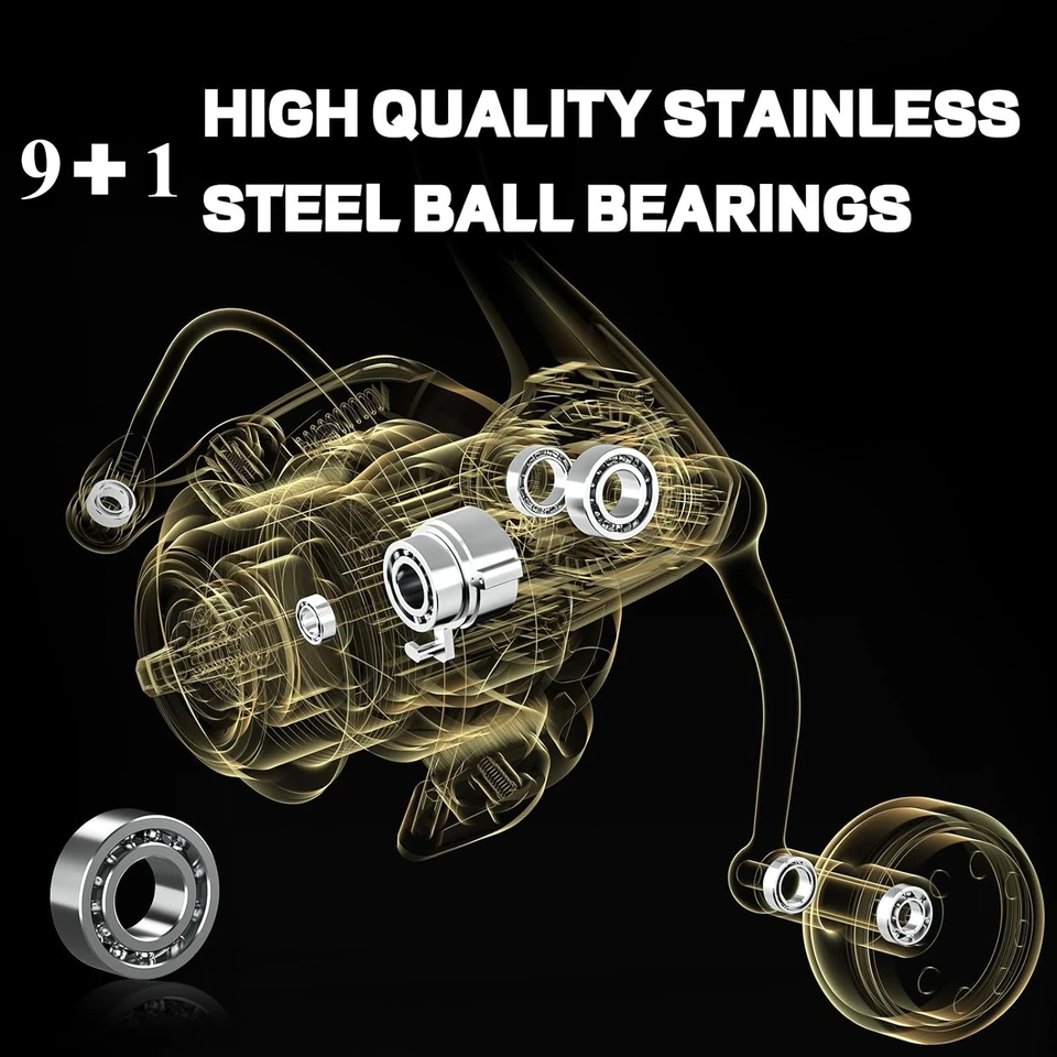 Reel Spinning, 9+1 BB Reel Pan - Spinning Reel ulasan dan harga